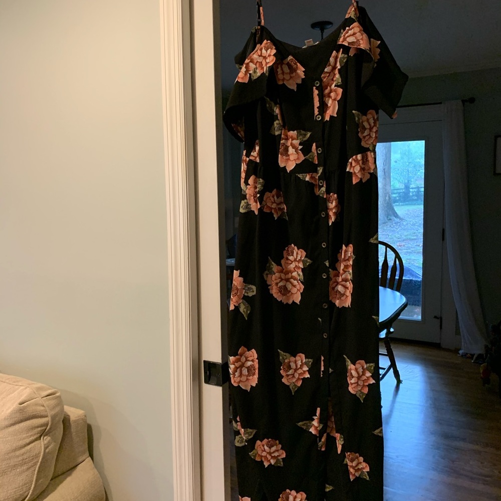 Xhilaration button down floral dress
